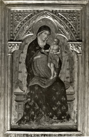 Anonimo — Paolo Veneziano - sec. XIV - Madonna con Bambino in trono — insieme